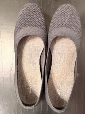 allbirds Gray Knit Slip-On Ballet Flats